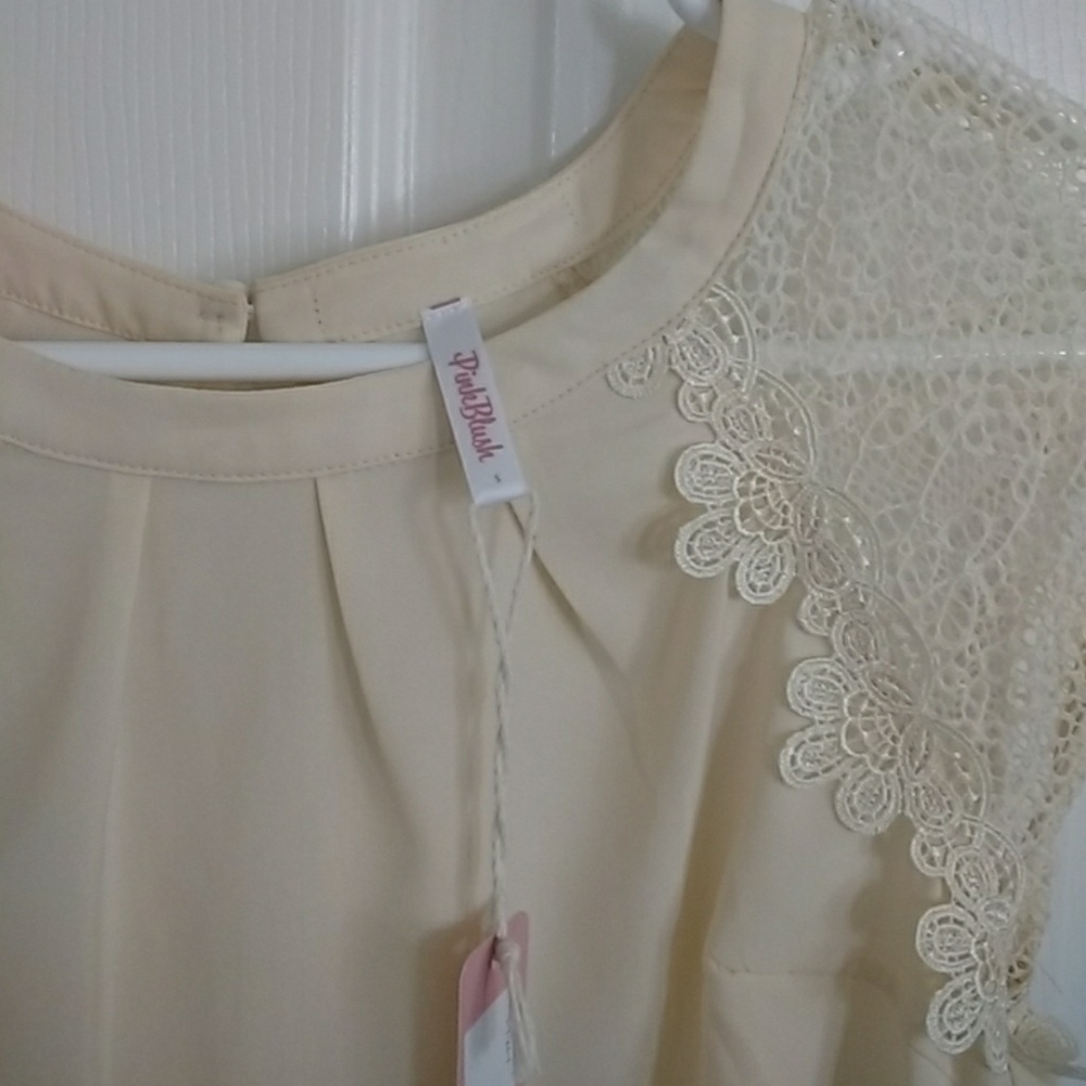 Cream shell blouse - Picture 3 of 4
